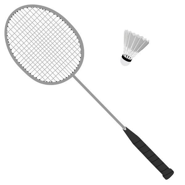 Raqueta de bádminton y Shuttlecock — Foto de Stock