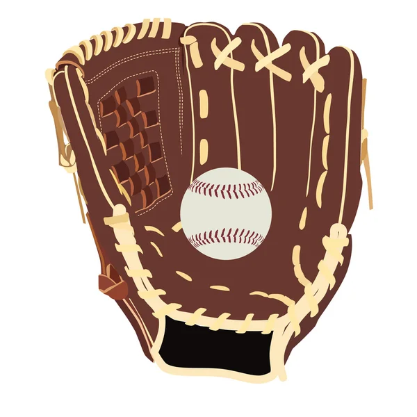 Baseballová rukavice a míček — Stock fotografie