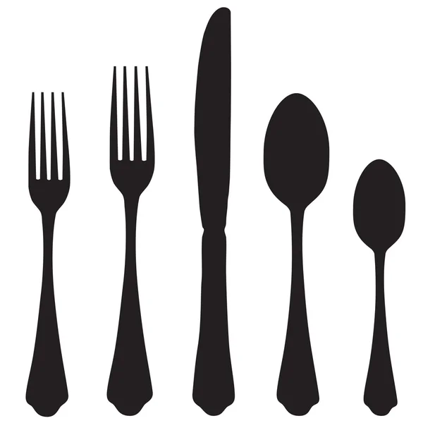 Cuchillo, tenedor y cuchara —  Fotos de Stock