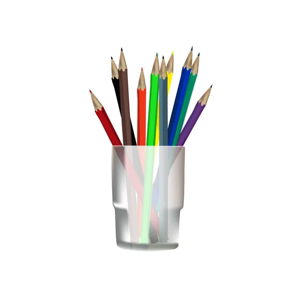 Ołówki w szkle — Zdjęcie stockowe