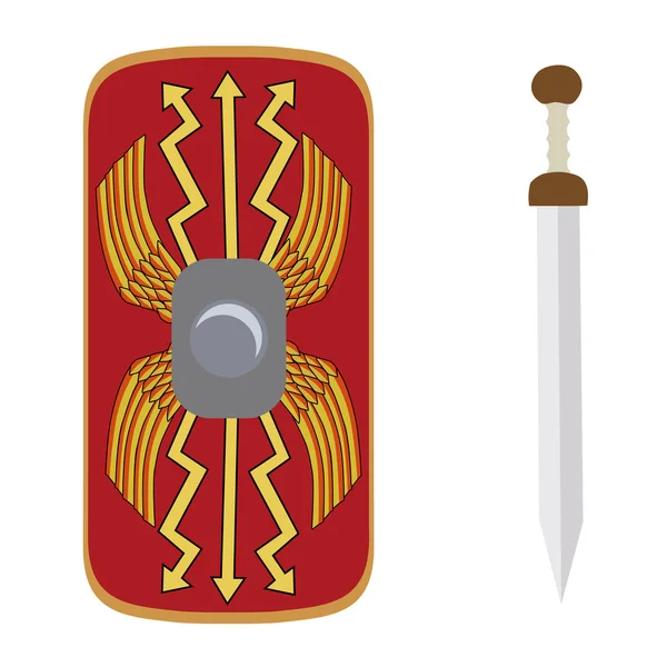 Schild en zwaard — Stockvector