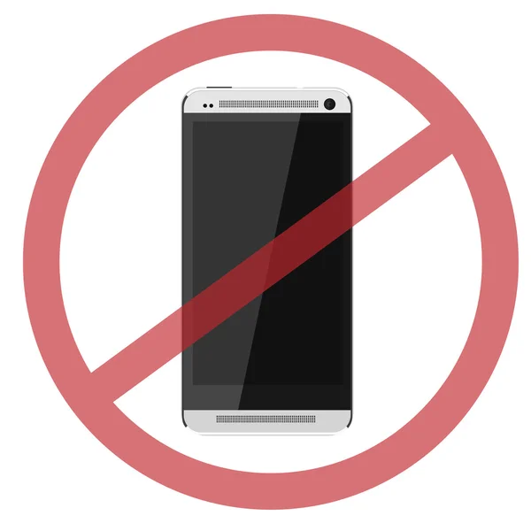 No smartphone sign — Stock Vector