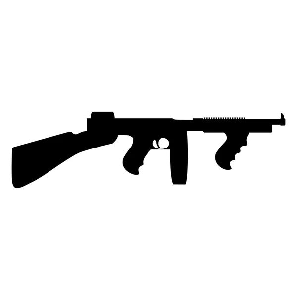 Tommy silhouette pistolet — Image vectorielle