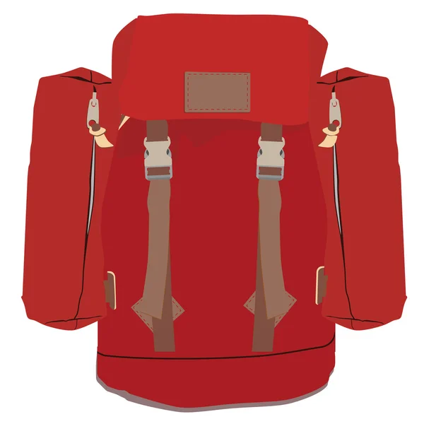 Bolsa de viaje roja — Vector de stock