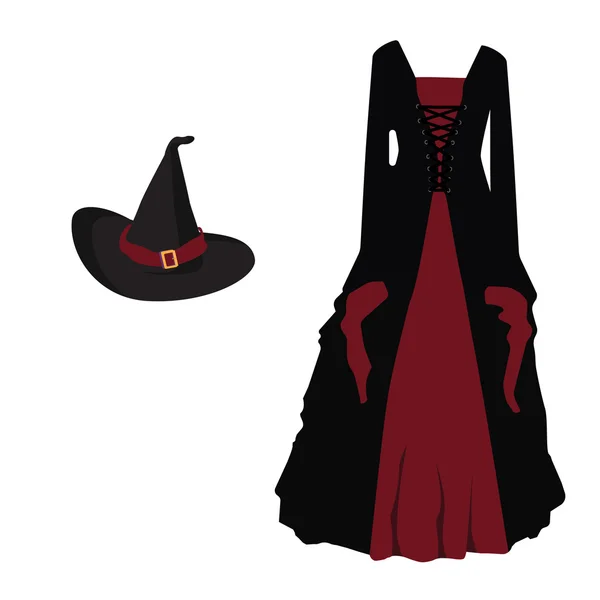 Disfraz de bruja de Halloween — Archivo Imágenes Vectoriales