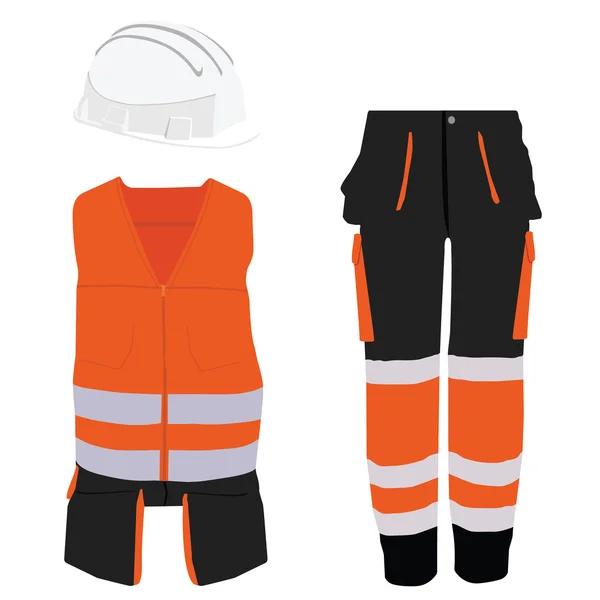 Set di abbigliamento di sicurezza — Vettoriale Stock