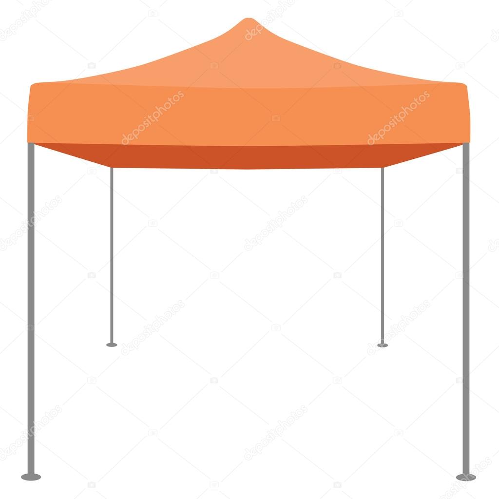 Orange folding tent