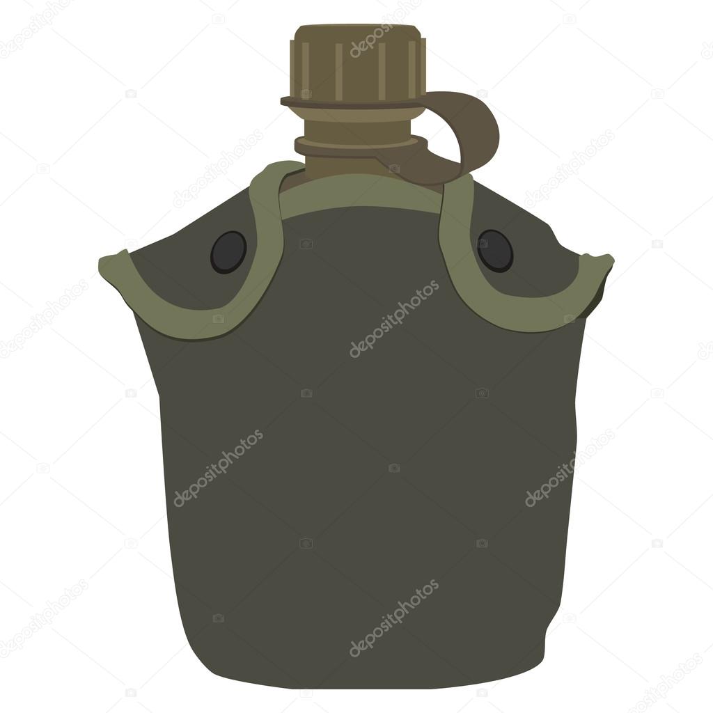 Cantimplora militar para agua Vector de stock por ©viktorijareut 91386756