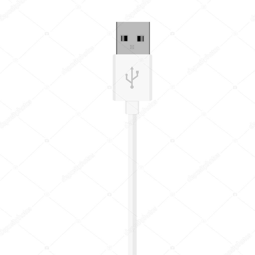 White usb cord