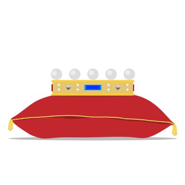 Taç yastık üzerinde