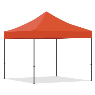 Orange folding tent clipart