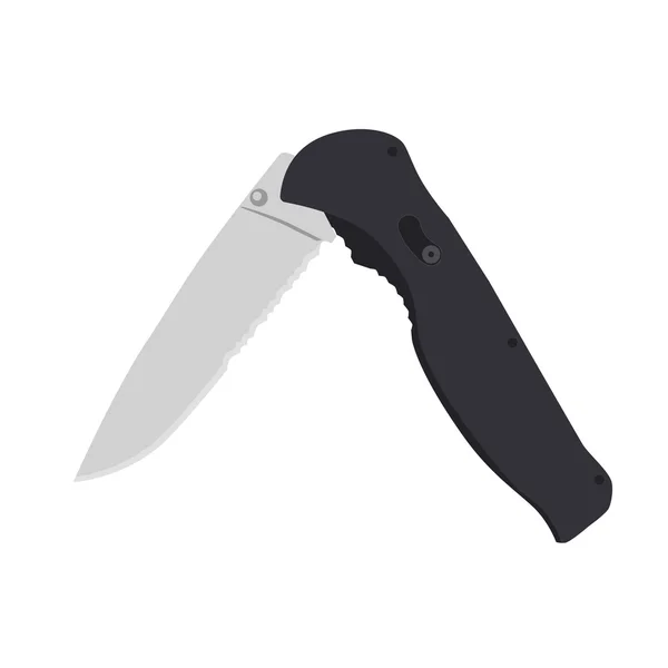 Arma de cuchillo plegable — Vector de stock