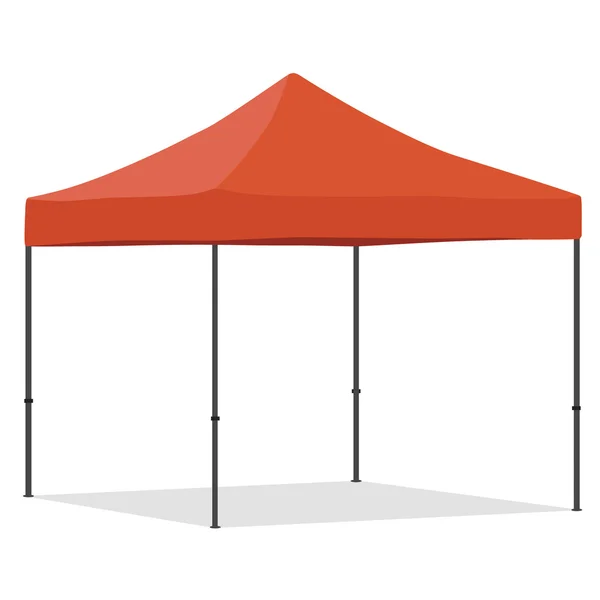 オレンジ色のテントを折りたたみ — ストックベクタ