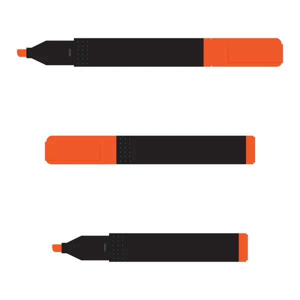 Conjunto de marcadores laranja — Vetor de Stock