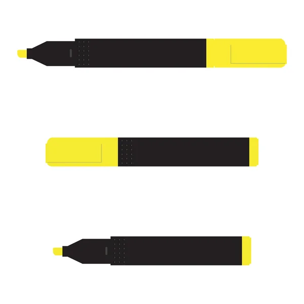 Жовтий маркер набір — стоковий вектор