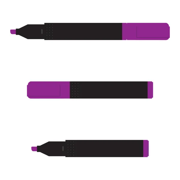 Purple marker set — Stock Vector