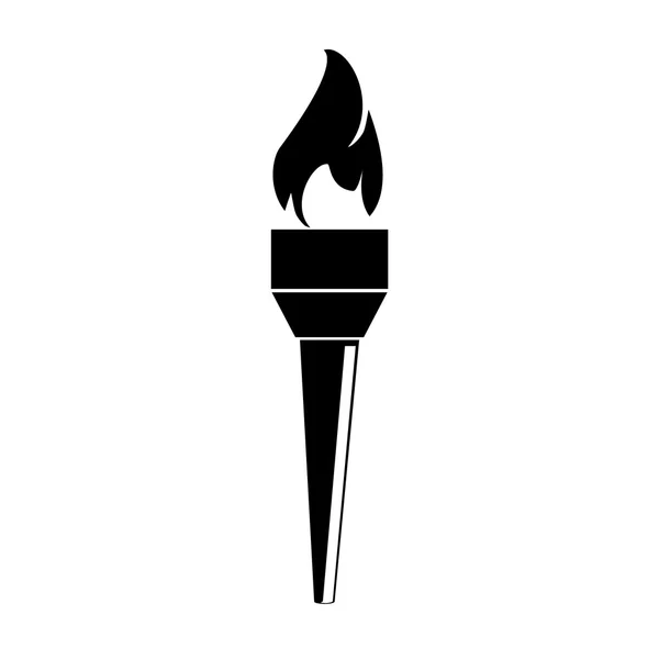 Icono de antorcha de fuego — Vector de stock