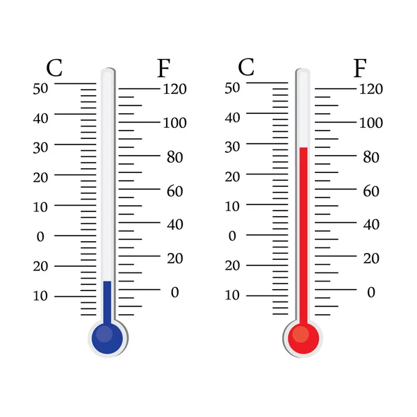 Termômetro quente e frio —  Vetores de Stock