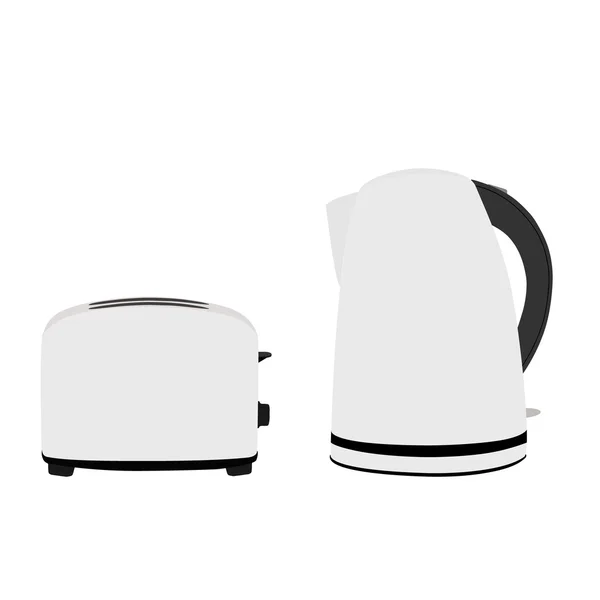 Wasserkocher und Toaster — Stockvektor