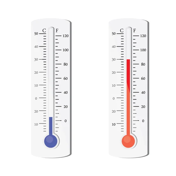 Termómetro caliente y frío — Archivo Imágenes Vectoriales