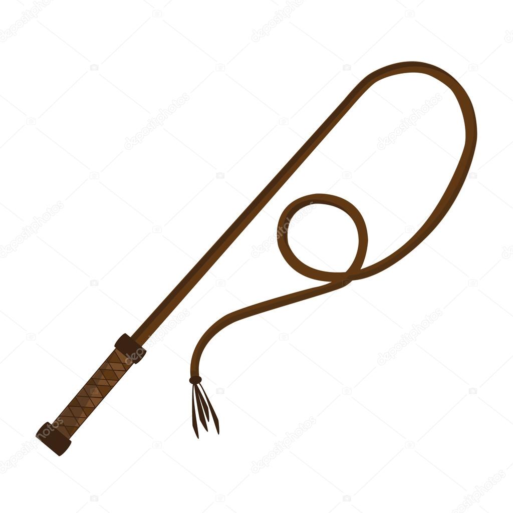 Brown whip vector