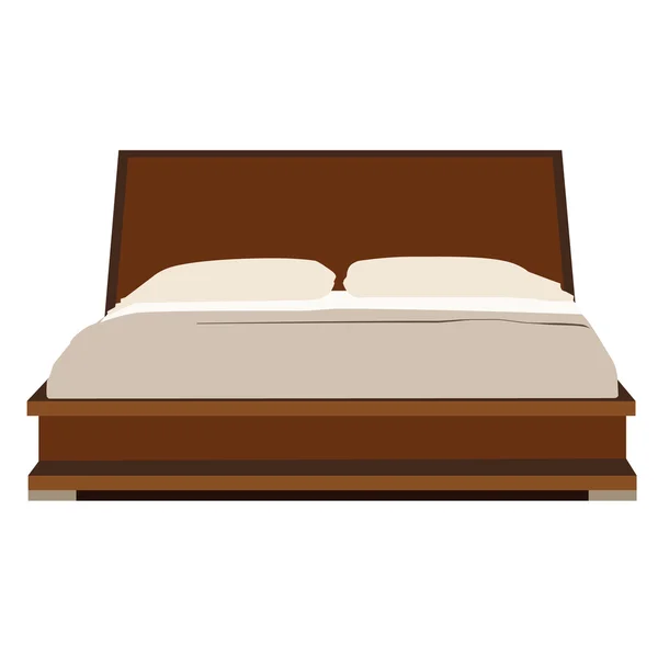 Schlafendes Doppelbett — Stockvektor