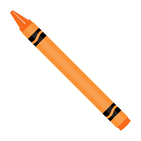 Crayon de cera de laranja — Vetor de Stock