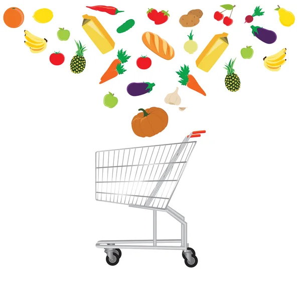 Grocery cart cartoon Vector Art Stock Images | Depositphotos