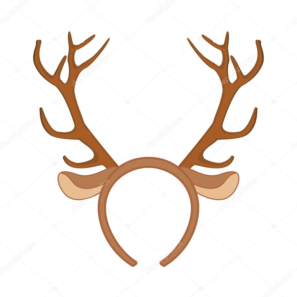 Reindeer horns vector