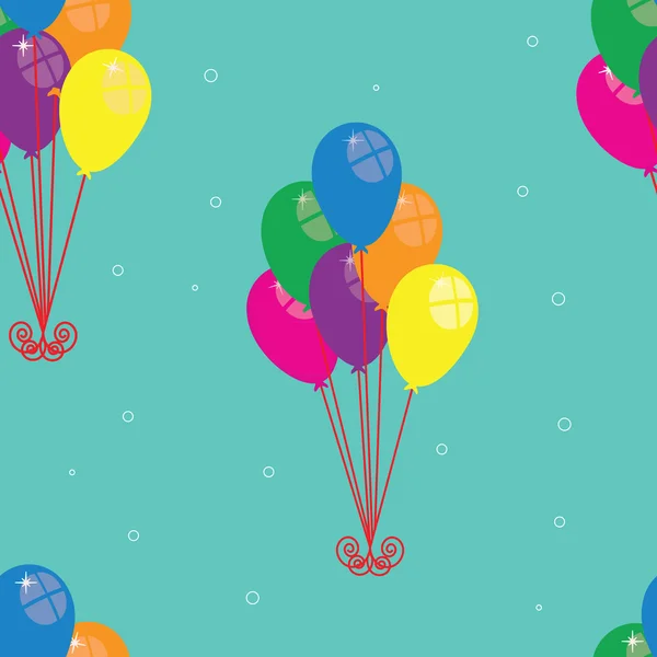 带气球的无缝图案 — 图库矢量图片