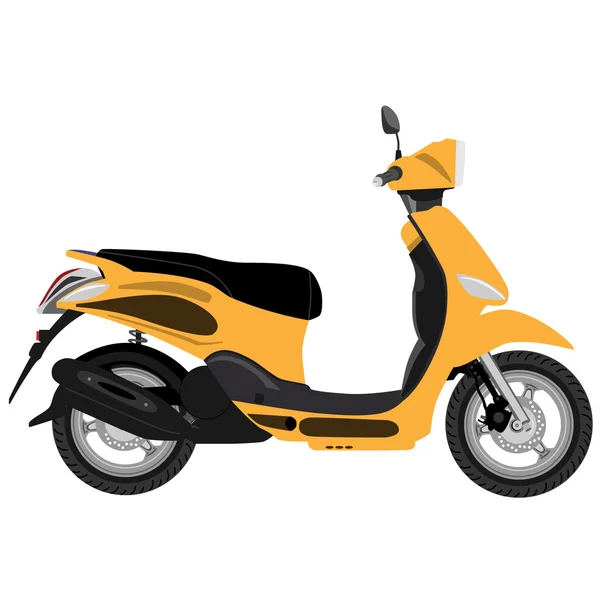 Scooter de entrega naranja — Vector de stock