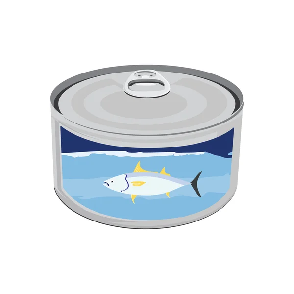 Can of tuna — Stock Vector