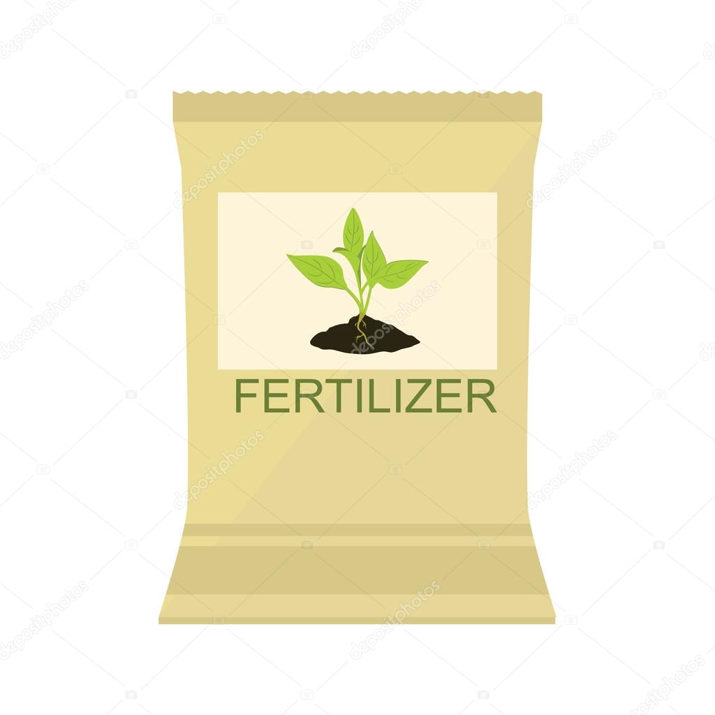 Paper bag with fertilizer