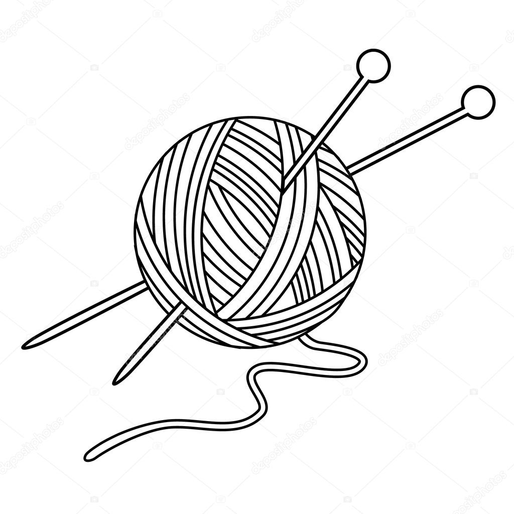 Ball of Yarn and Knitting Needles and Thread 27765431 PNG