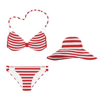Yaz şapka ve bikini