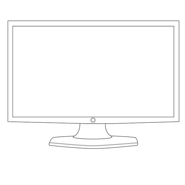 Computer monitor outline — Stock Photo, Image