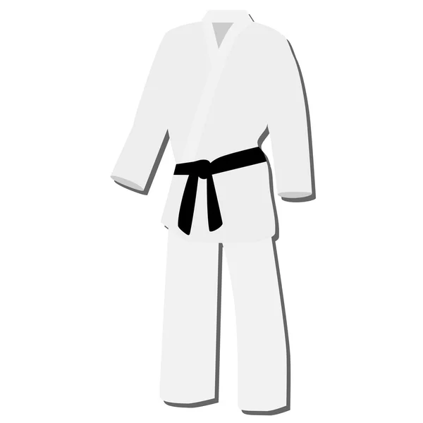 White kimono with black belt — Stock Photo, Image