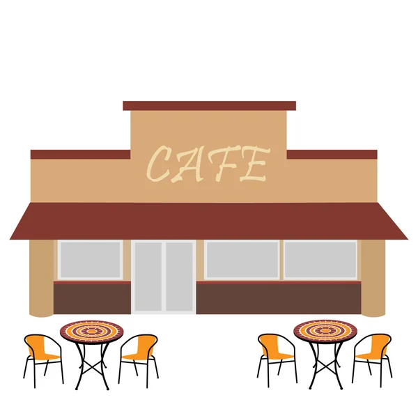 Cafe with summer terrace — Stock Photo, Image