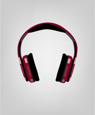 Kulaklık kırmızı raster
