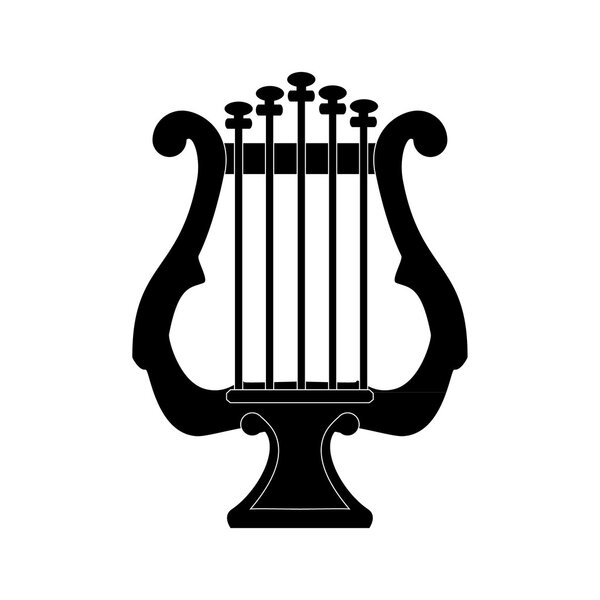 Lyre silhouette raster
