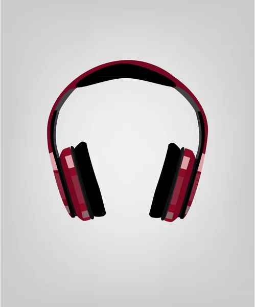 Raster słuchawki czerwony — Zdjęcie stockowe