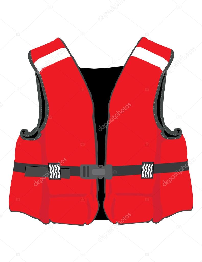 Red life jacket