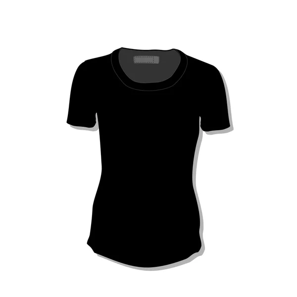 Czarny t-shirt rastrowych — Zdjęcie stockowe