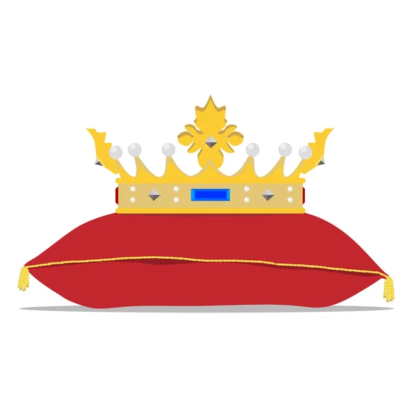 Mahkota di atas bantal — Stok Foto