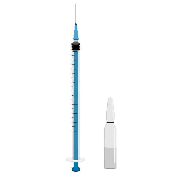 Medicinsk sprutan och ampull — Stockfoto