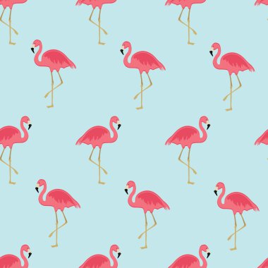 Dikişsiz desen flamingo