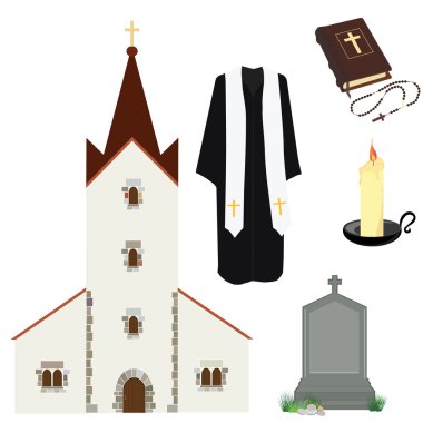 Religion symbols vector clipart