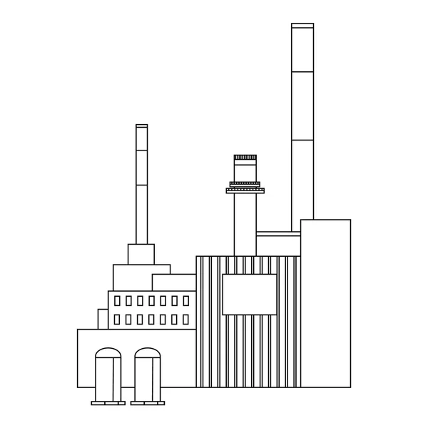 Fábrica de construção industrial — Vetor de Stock