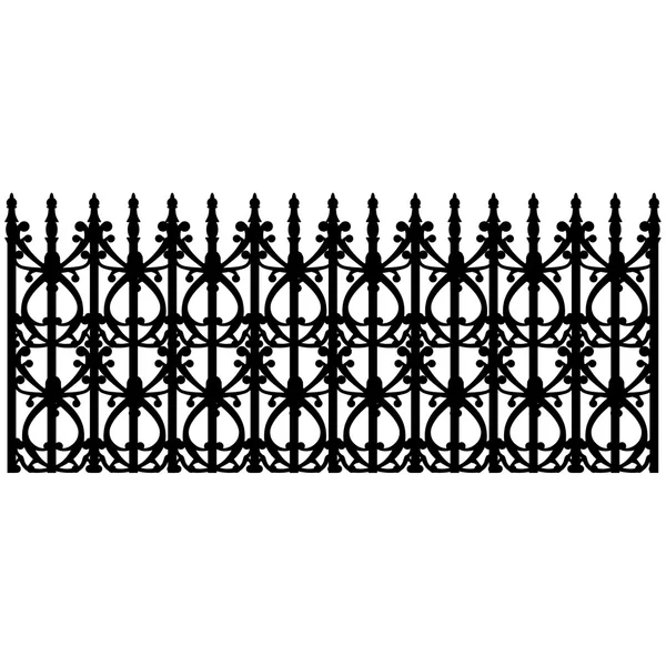 Wrought railing, fence — Stock Vector