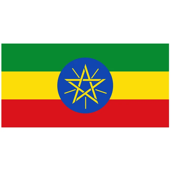 Vlag van Ethiopië — Stockvector